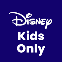 Dark blue background with the words "Disney Kids Only"