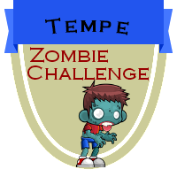 an award badge for completing the Tempe Zombie Challenge