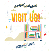 book cart with the text visit us