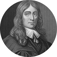 Black and white image of John Milton.