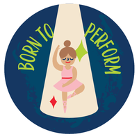 dancer in a spotlight text says born to perform