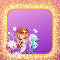 Image of Mermaid with Jellyfish and Seahorse